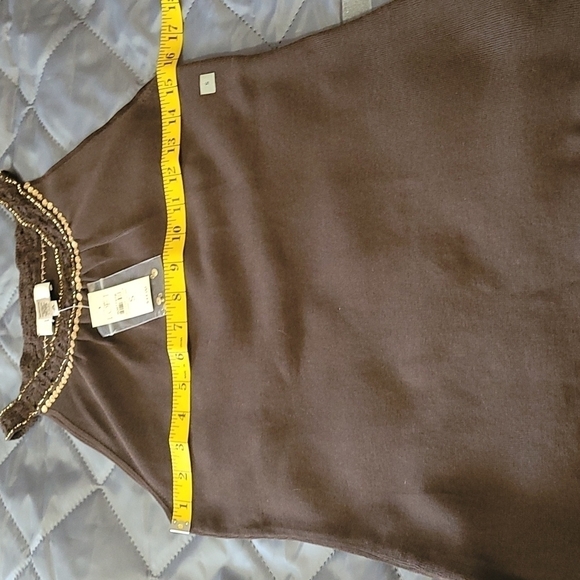 NWT Ann Taylor Loft Sleeveless Brown Sequin Top Brown Size Small - Picture 10 of 10